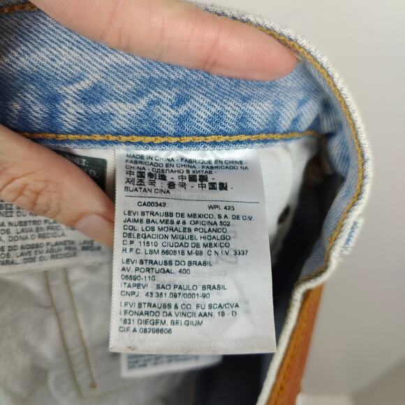 Levi's 501 Shorts Womens 30 Light Bleach Authentic Wash Denim Cut Offs Boho - Picture 6 of 9